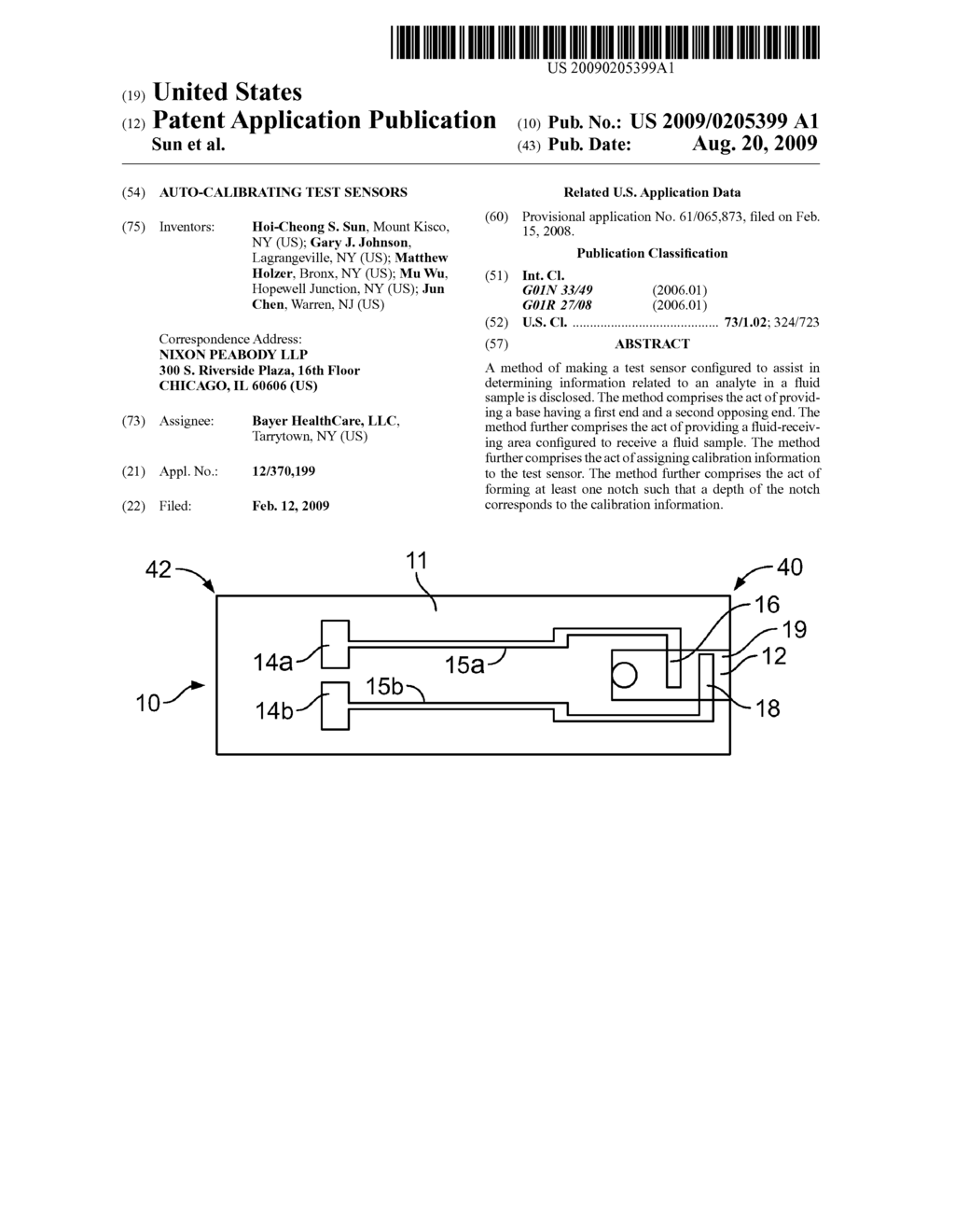 AUTO-CALIBRATING TEST SENSORS - diagram, schematic, and image 01