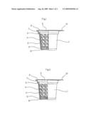 CAPSULE CONTAINER DESIGNED FOR THE PREPARATION OF HOT DRINKS diagram and image