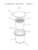 CAPSULE CONTAINER DESIGNED FOR THE PREPARATION OF HOT DRINKS diagram and image