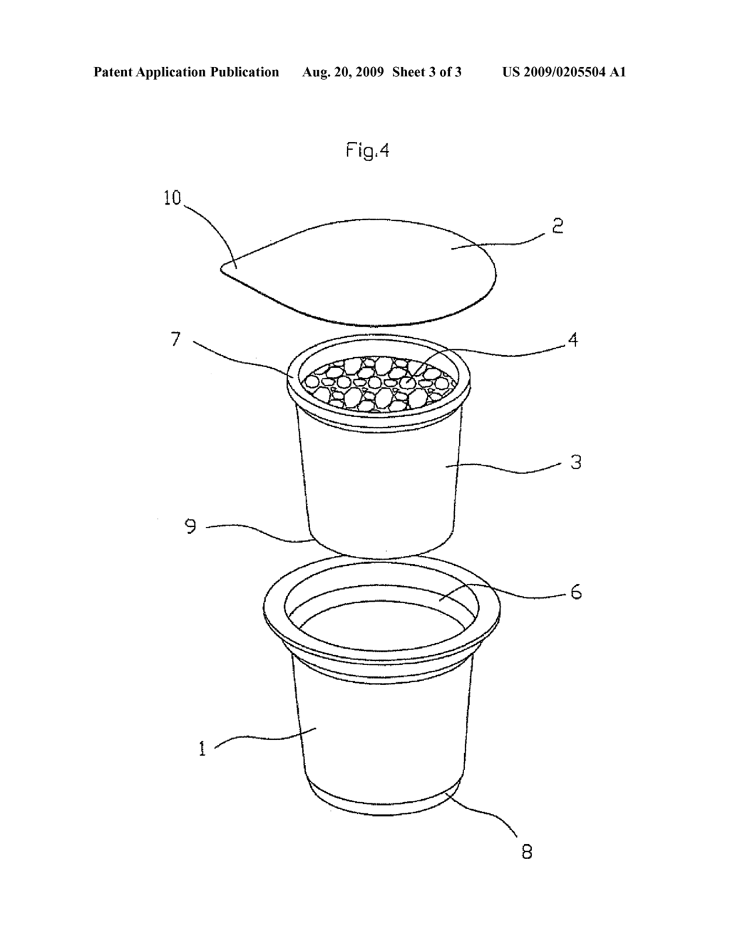 CAPSULE CONTAINER DESIGNED FOR THE PREPARATION OF HOT DRINKS - diagram, schematic, and image 04