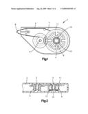 CORRECTION SYSTEM WITH RUBBER ELEASTIC TENSION ELEMENT FOR A GEAR MECHANISM CORRECTION TAPE diagram and image