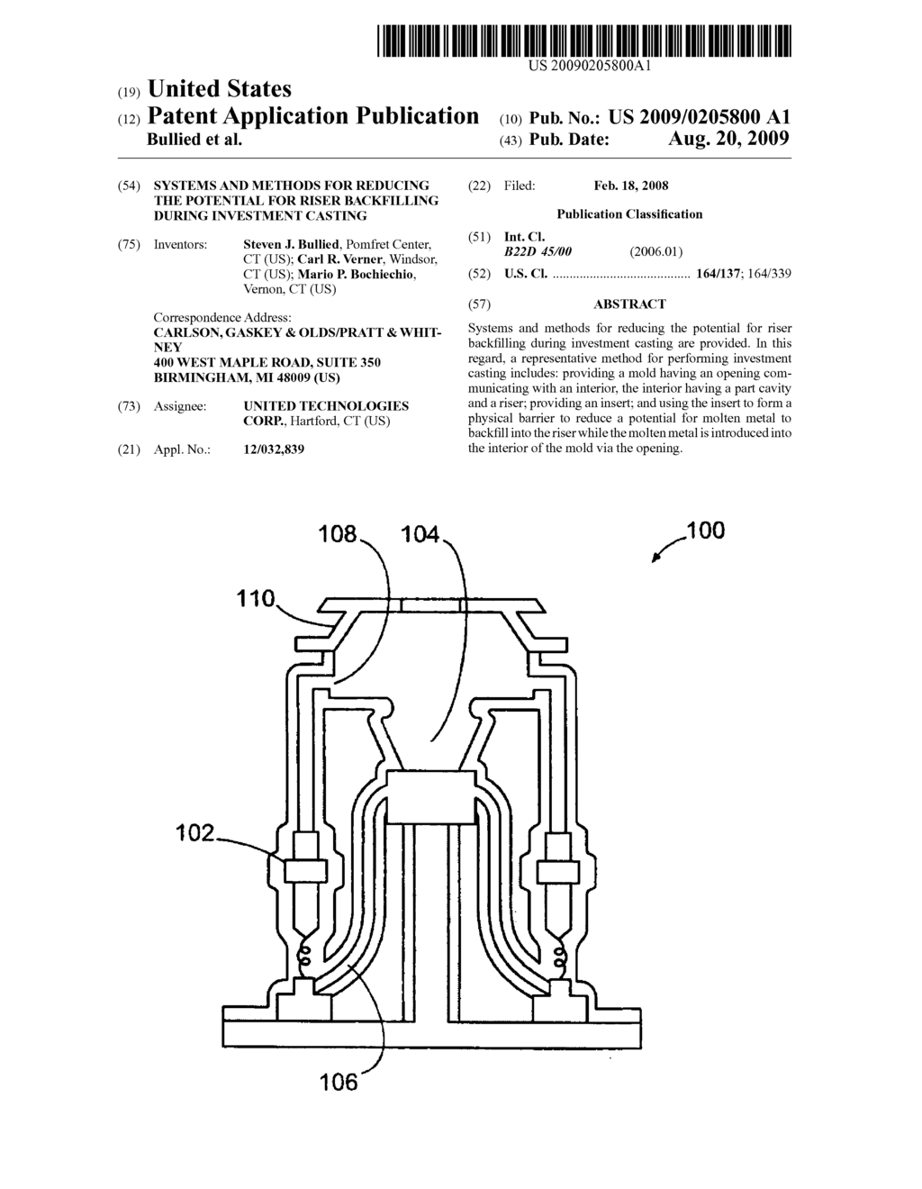 Systems and Methods for Reducing the Potential for Riser Backfilling During Investment Casting - diagram, schematic, and image 01