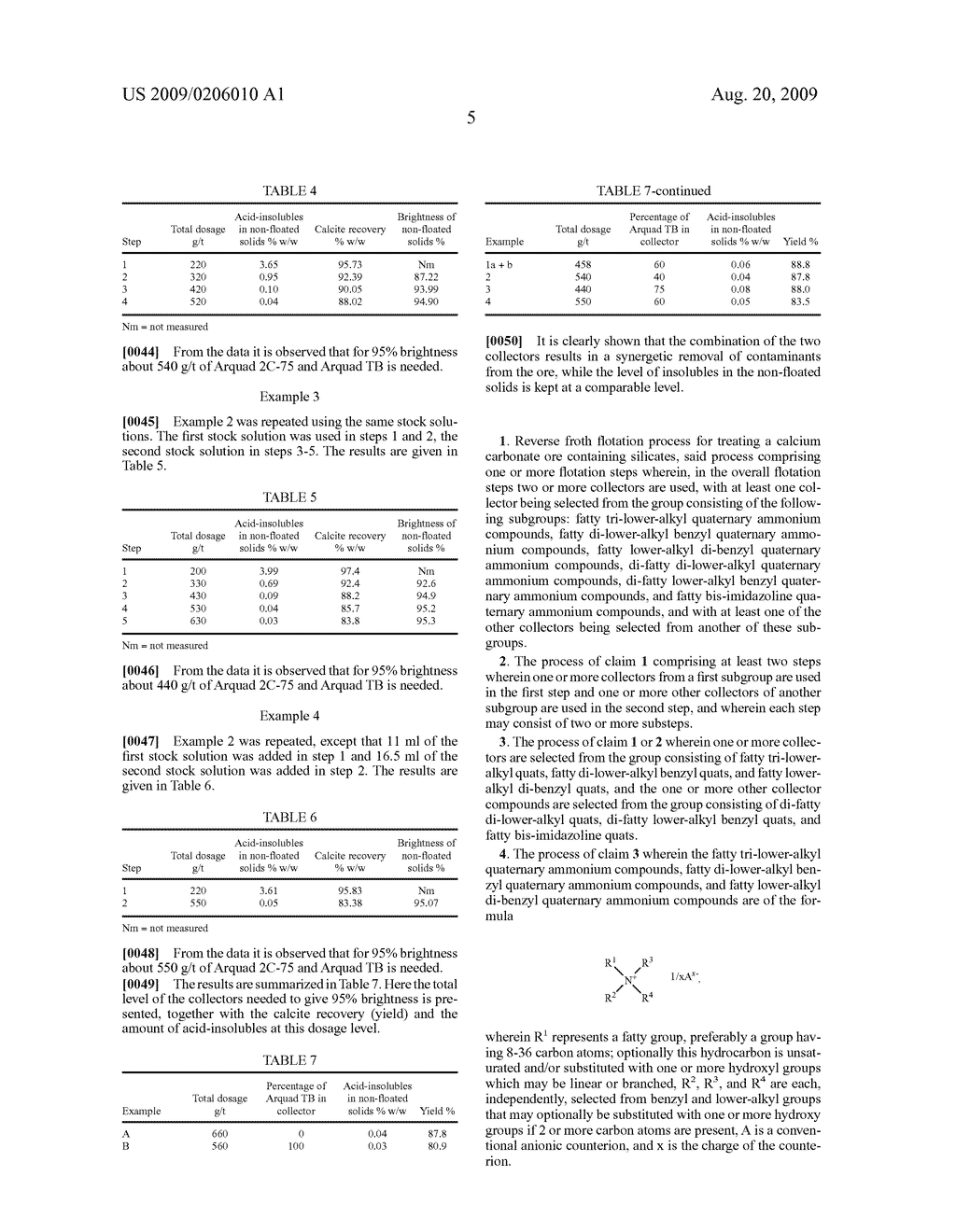 REVERSE FROTH FLOTATION OF CALCITE ORE - diagram, schematic, and image 06