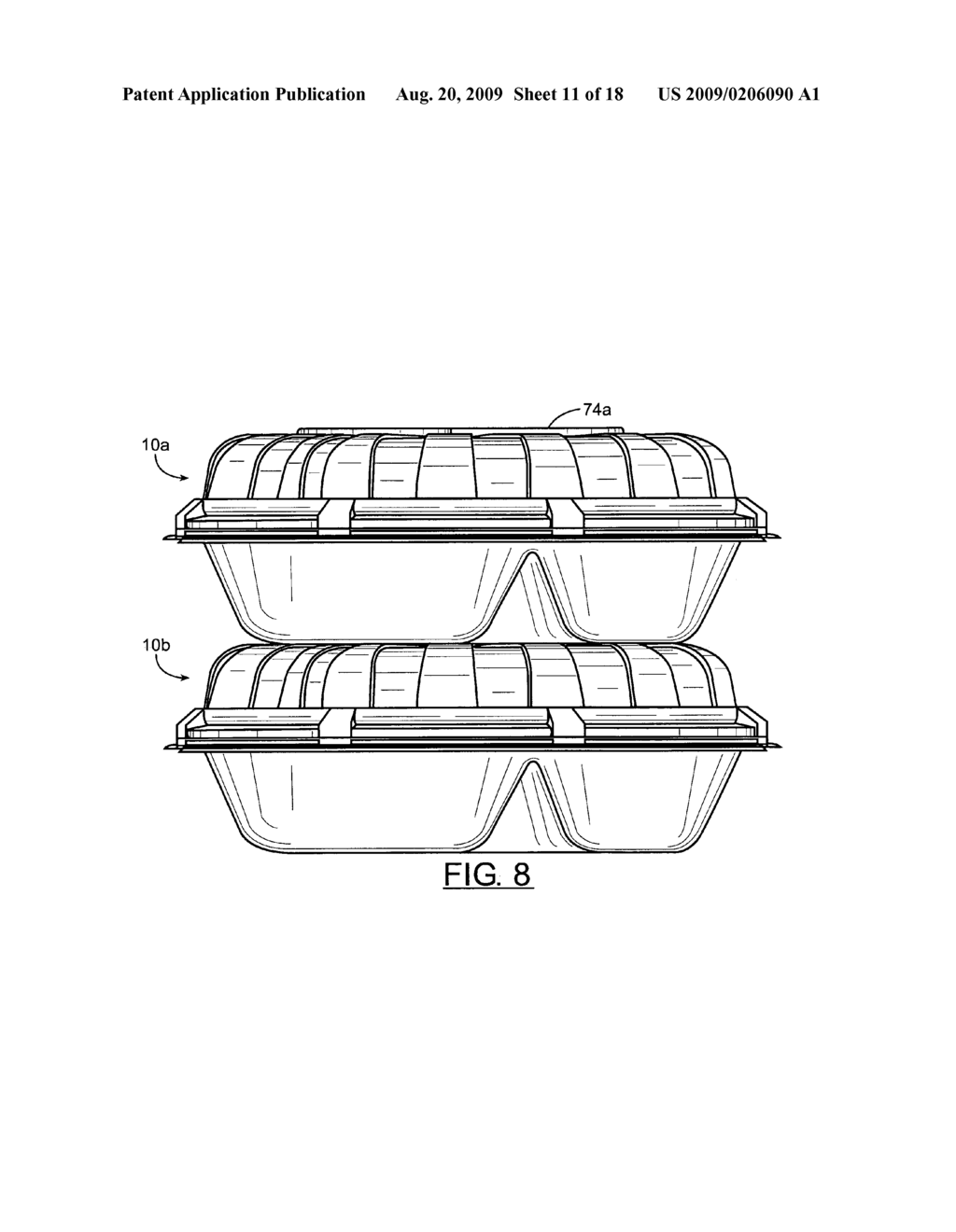 Multi-piece compartmented container with venting - diagram, schematic, and image 12