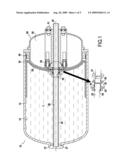 TANK HAVING A PISTON PRESSURIZED BY HOT GAS diagram and image