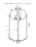 TANK HAVING A PISTON PRESSURIZED BY HOT GAS diagram and image