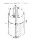 TANK HAVING A PISTON PRESSURIZED BY HOT GAS diagram and image