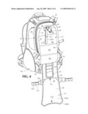 BACKPACK FOR SNOW SKIS AND BOOTS diagram and image