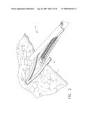 BUTTRESS MATERIAL WITH ALIGNMENT AND RETENTION FEATURES FOR USE WITH SURGICAL END EFFECTORS diagram and image
