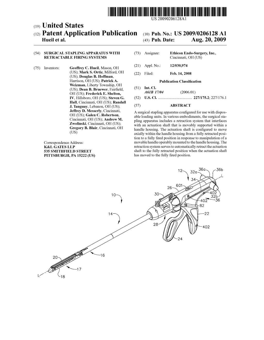 SURGICAL STAPLING APPARATUS WITH RETRACTABLE FIRING SYSTEMS - diagram, schematic, and image 01