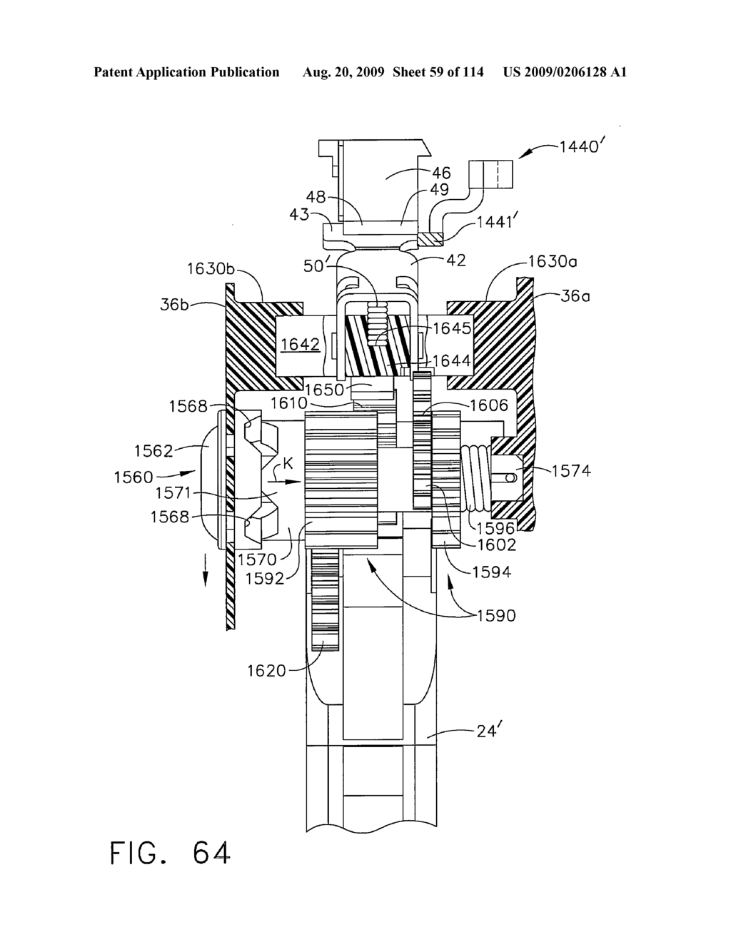 SURGICAL STAPLING APPARATUS WITH RETRACTABLE FIRING SYSTEMS - diagram, schematic, and image 60