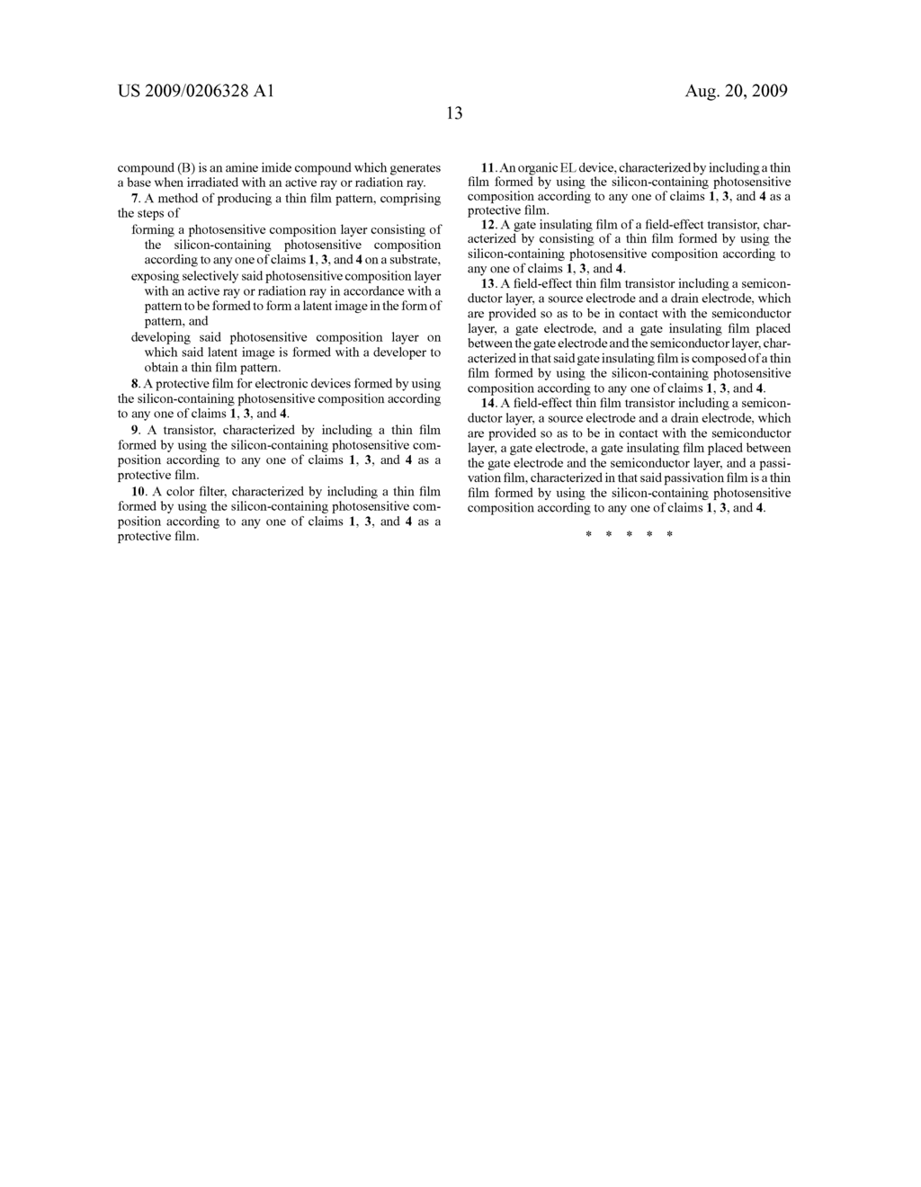 Silicon-Containing Photosensitive Composition, Method for Forming Thin Film Pattern Using Same, Protective Film for Electronic Device, Gate Insulating Film And Thin Film Transistor - diagram, schematic, and image 19