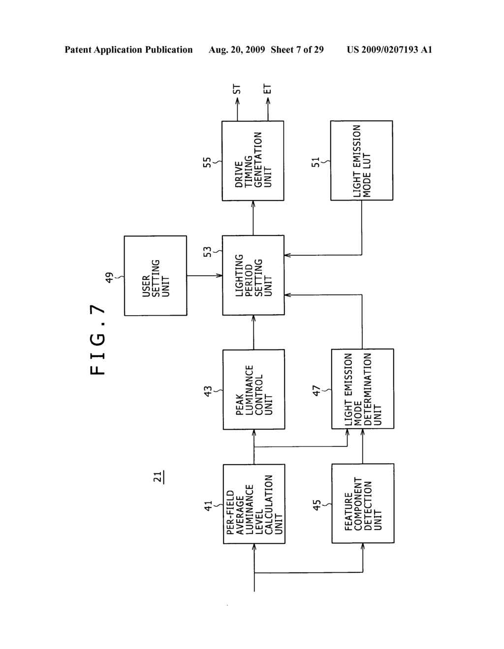 Lighting period setting method, display panel driving method, backlight driving method, lighting condition setting device, semiconductor device, display panel and electronic equipment - diagram, schematic, and image 08