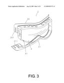 Combined lens rim injection molded with soft raw material diagram and image