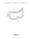 Combined lens rim injection molded with soft raw material diagram and image