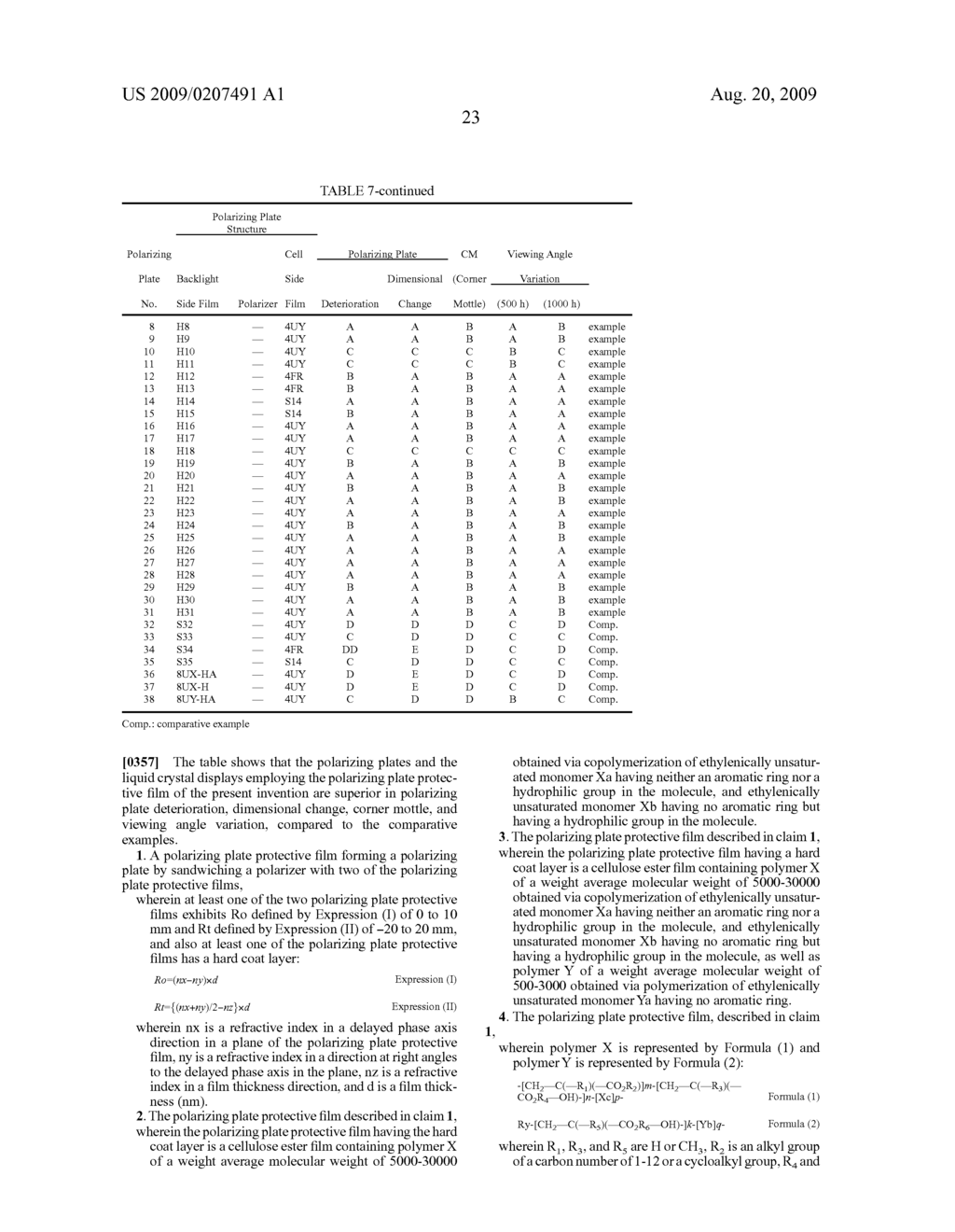 POLARIZING PLATE PROTECTIVE FILM, POLARIZING PLATE, AND LIQUID CRYSTAL DISPLAY - diagram, schematic, and image 24