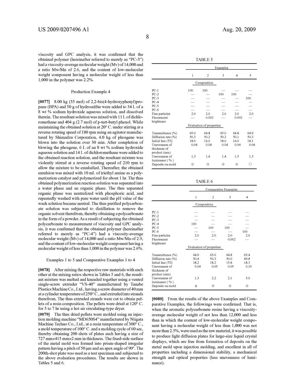 Polycarbonate Resin Composition for Light Diffusion Plates, and Light Diffusion Plate - diagram, schematic, and image 09