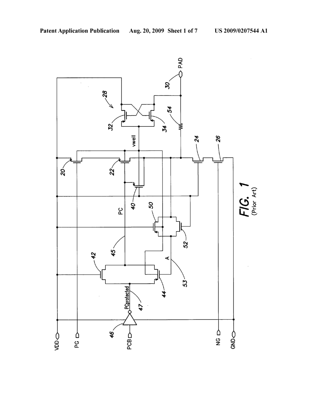 Output driver with overvoltage protection - diagram, schematic, and image 02