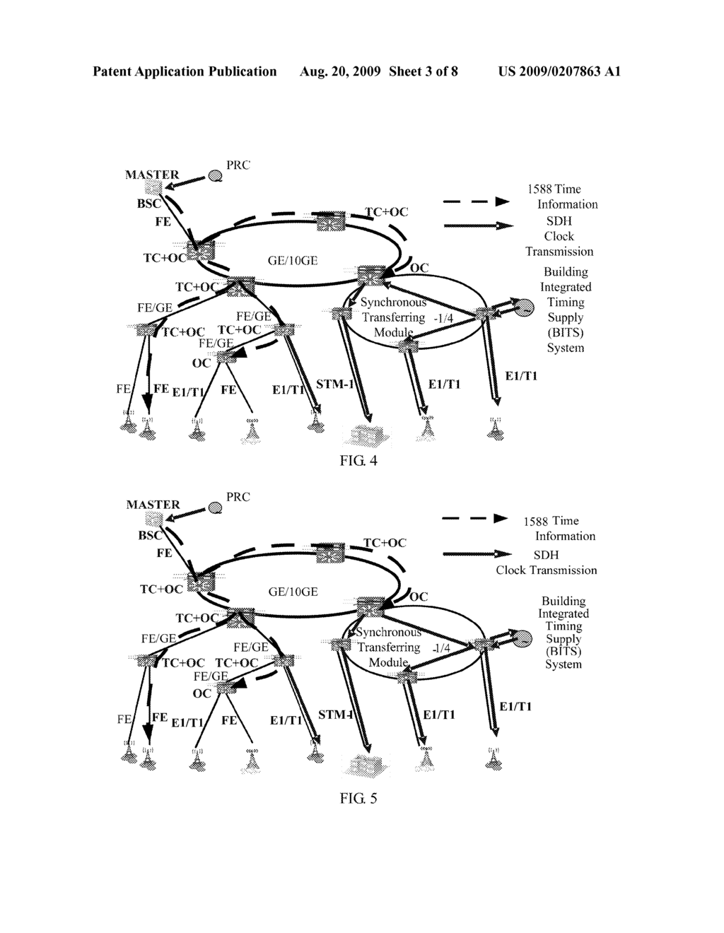 METHOD AND APPARATUS OF CLOCK TRANSMISSION BETWEEN NETWORKS - diagram, schematic, and image 04