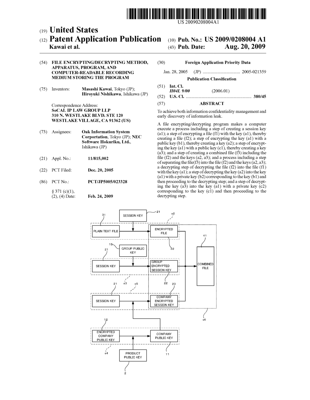 File Encrypting/Decrypting Method, Apparatus, Program, And Computer-Readable Recording Medium Storing The Program - diagram, schematic, and image 01