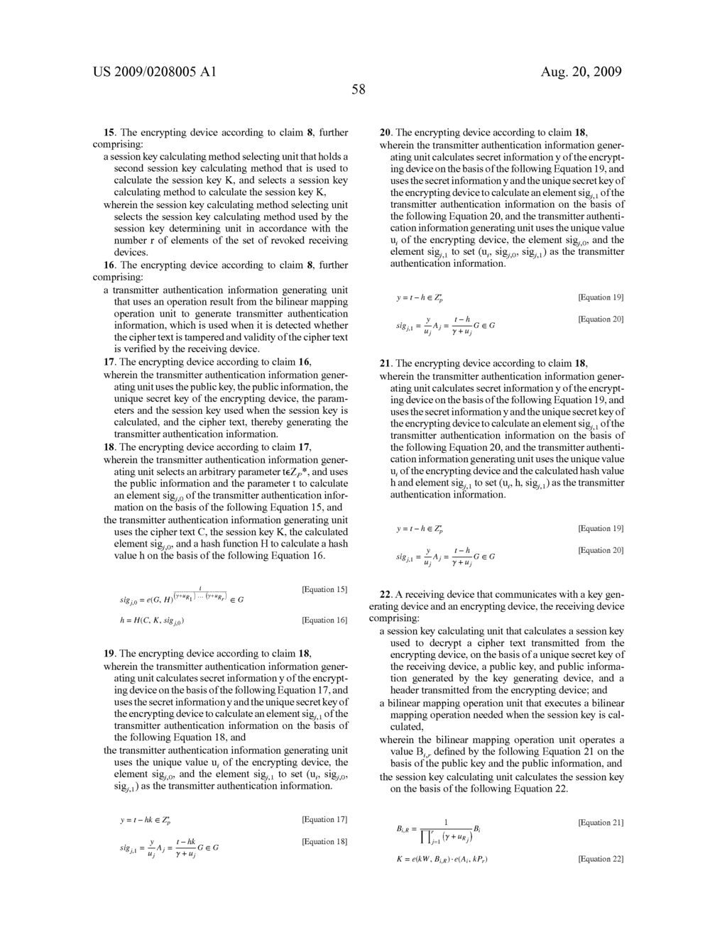 KEY GENERATING DEVICE, ENCRYPTING DEVICE, RECEIVING DEVICE, KEY GENERATING METHOD, ENCRYPTING METHOD, KEY PROCESSING METHOD, AND PROGRAM - diagram, schematic, and image 110