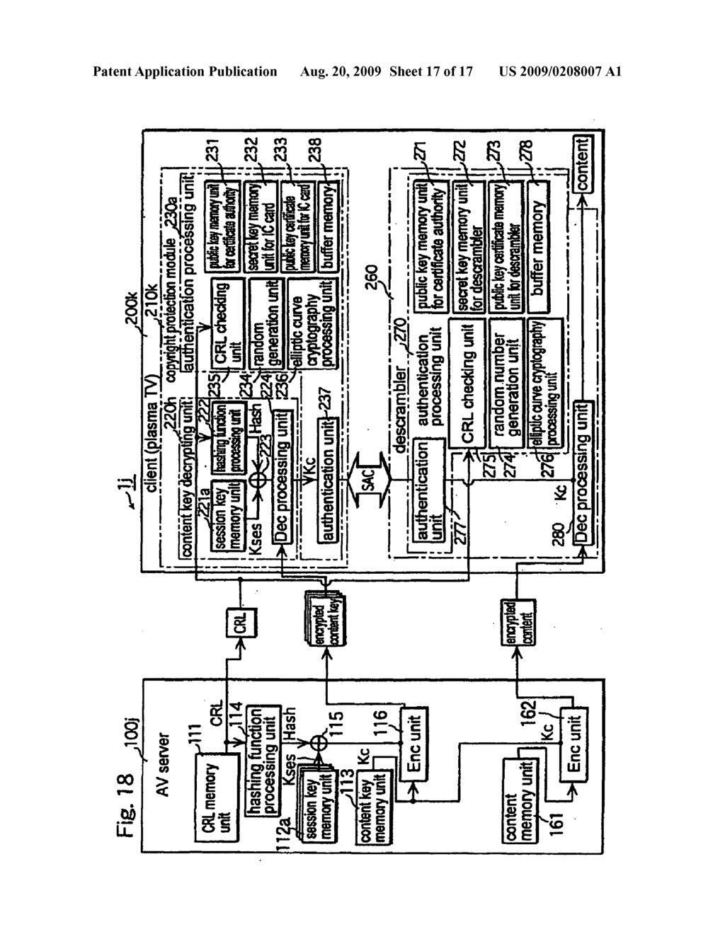 ENCRYPTION DEVICE, A DECRYPTING DEVICE, A SECRET KEY GENERATION DEVICE, A COPYRIGHT PROTECTION SYSTEM AND A CIPHER COMMUNICATION DEVICE - diagram, schematic, and image 18