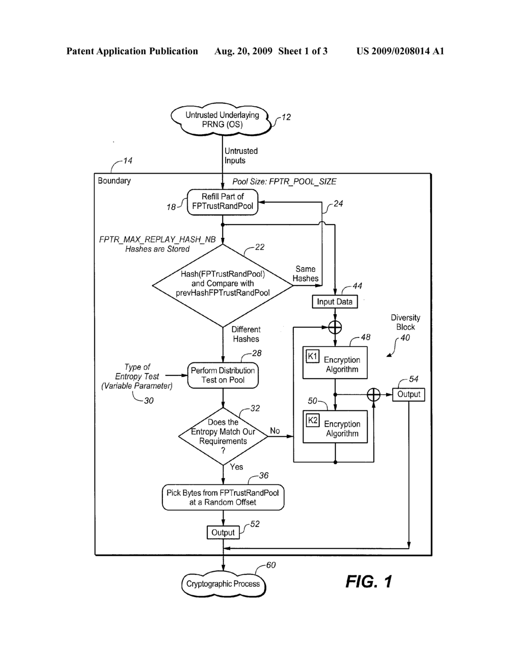 METHOD AND APPARATUS FOR VERIFYING AND DIVERSIFYING RANDOMNESS - diagram, schematic, and image 02