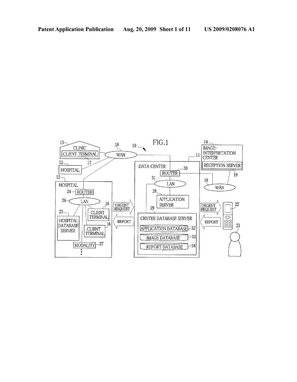 MEDICAL NETWORK SYSTEM, AND IMAGE-INTERPRETATION SUPPORT APPARATUS AND METHOD - diagram, schematic, and image 02