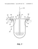 Dissolution test vessel with integrated centering geometry diagram and image