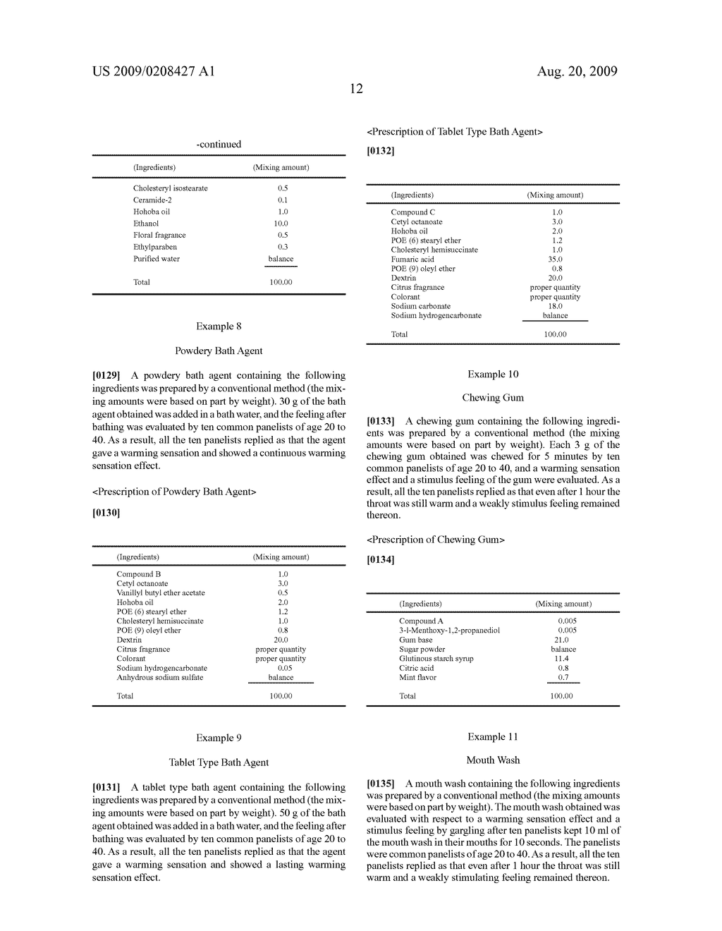 Vanillin Acetals and Sensory Stimulant Composition Containing the Same - diagram, schematic, and image 13