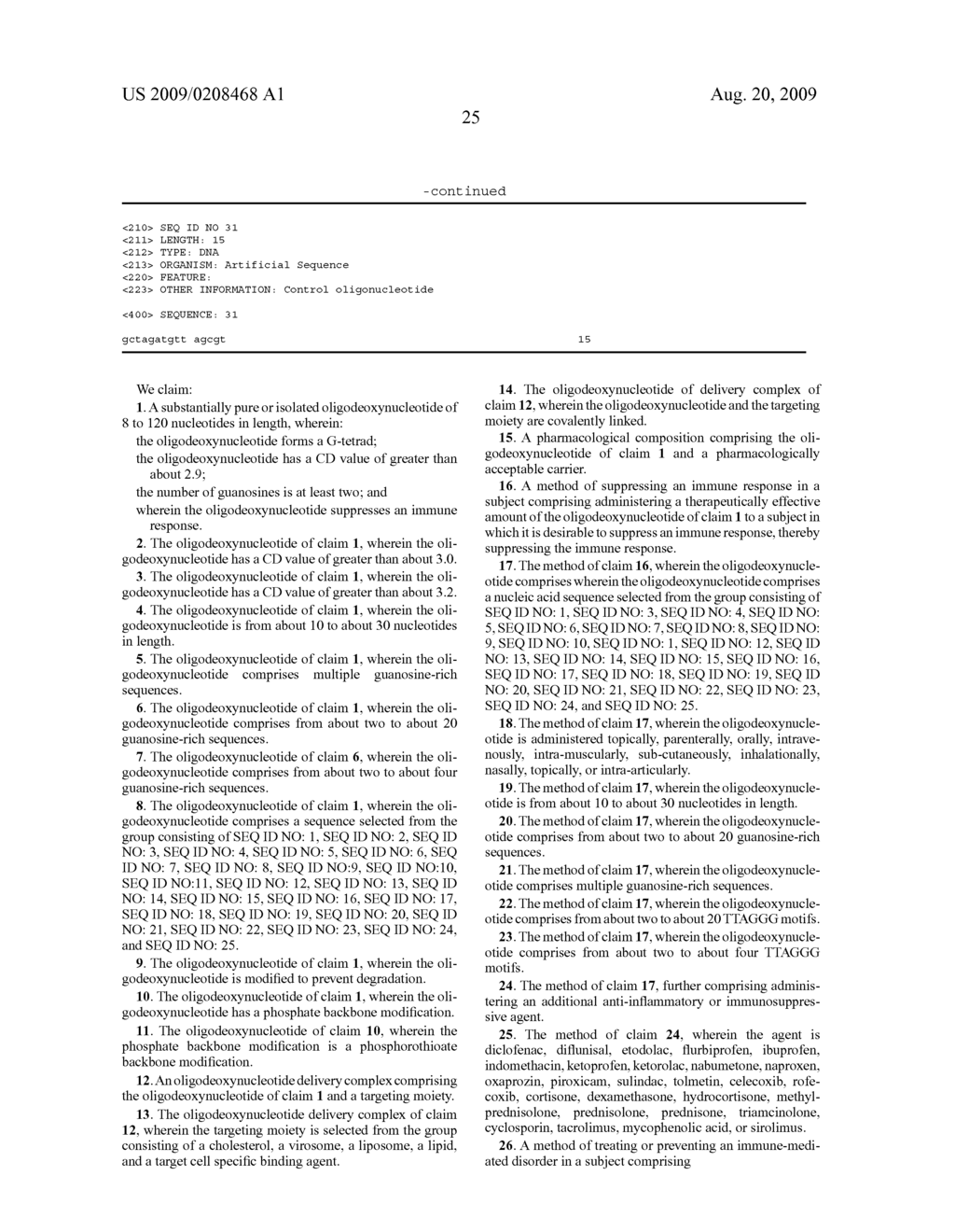 SUPPRESSORS OF CpG OLIGONUCLEOTIDES AND METHODS OF USE - diagram, schematic, and image 45