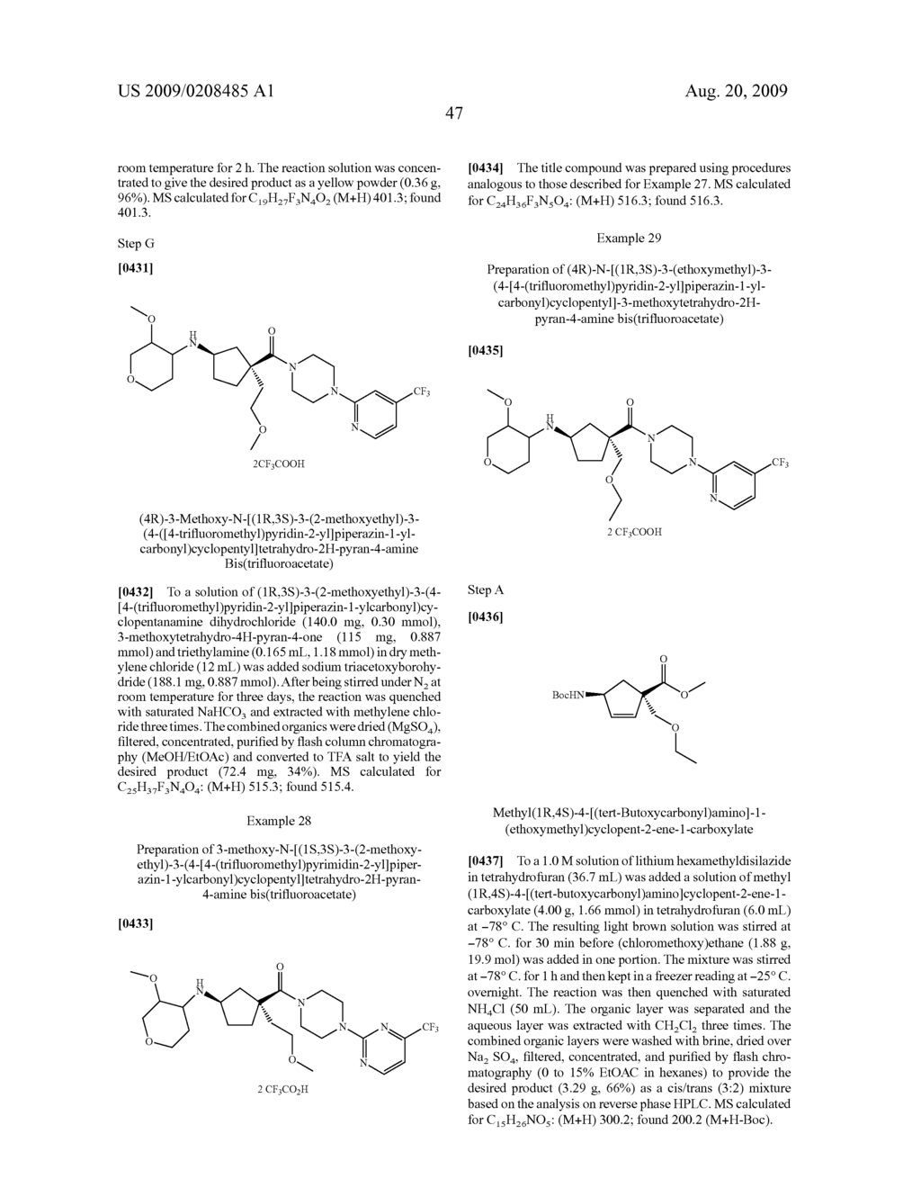 3-AMINOCYCLOPENTANECARBOXAMIDES AS MODULATORS OF CHEMOKINE RECEPTORS - diagram, schematic, and image 48