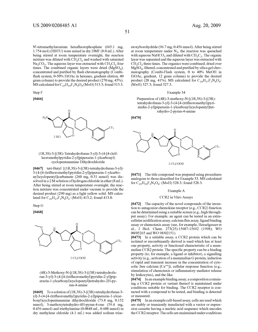 3-AMINOCYCLOPENTANECARBOXAMIDES AS MODULATORS OF CHEMOKINE RECEPTORS - diagram, schematic, and image 52