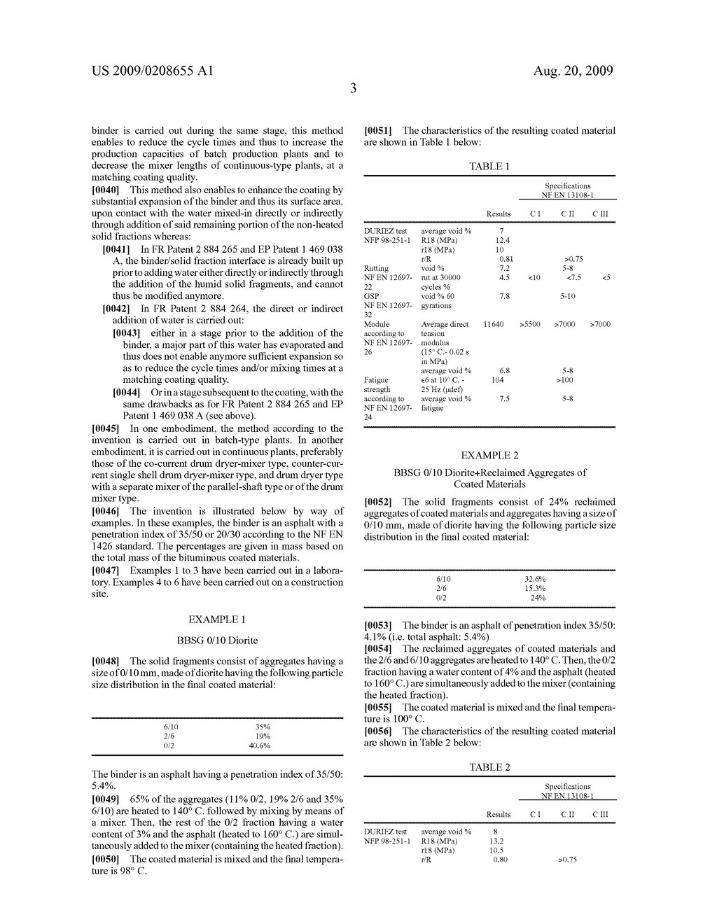 Method for manufacturing a bituminous coated material consisting of adding the binder and a portion of the solid mineral fractions simultaneously to the mixer - diagram, schematic, and image 04