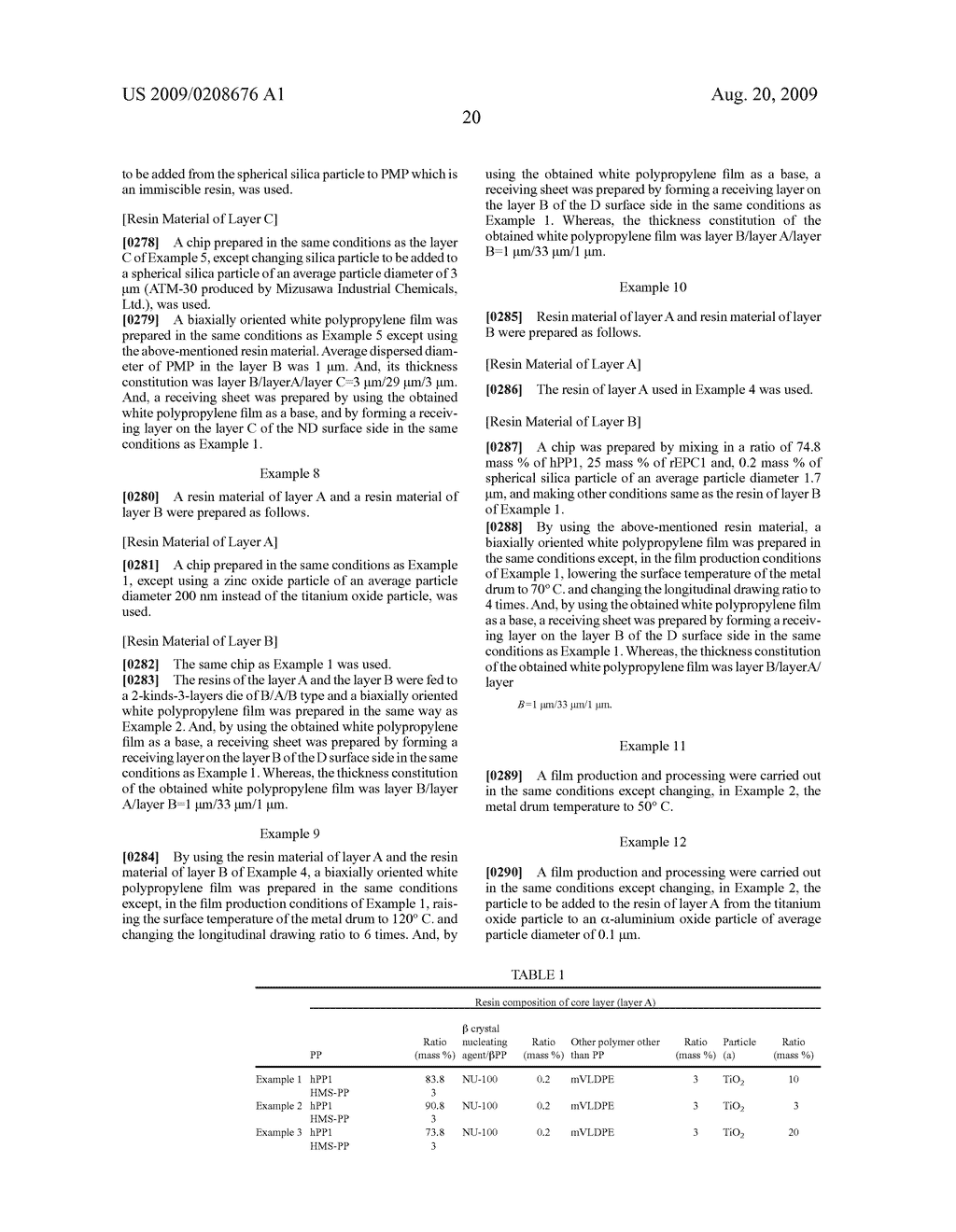 BIAXIALLY ORIENTED WHITE POLYPROPYLENE FILM, REFLECTION PLATE AND RECEIVING SHEET FOR THERMAL TRANSFER RECORDING - diagram, schematic, and image 23