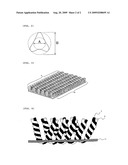 Spun-dyed, crimped polylactic acid fiber, method for manufacture thereof, and carpet diagram and image