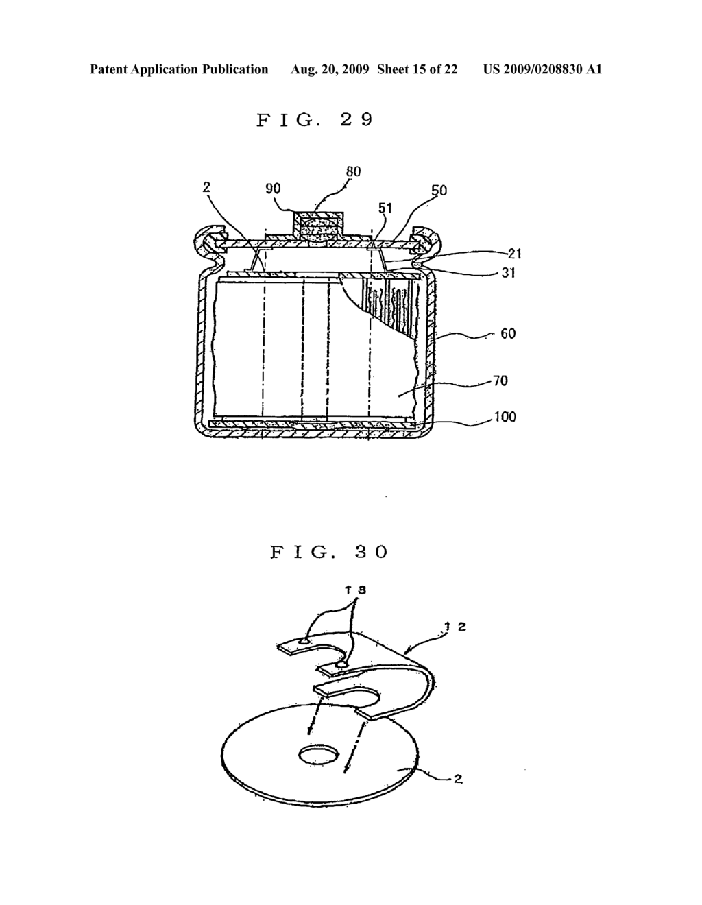 Lead for sealed battery, sealed battery using the same and method of manufacturing the same - diagram, schematic, and image 16