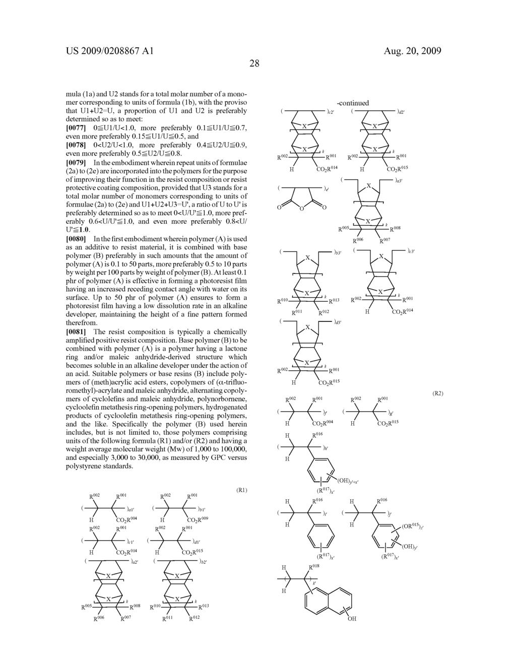 Resist Composition, Resist Protective Coating Composition, and Patterning Process - diagram, schematic, and image 29