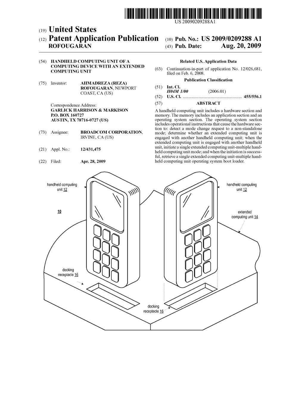 HANDHELD COMPUTING UNIT OF A COMPUTING DEVICE WITH AN EXTENDED COMPUTING UNIT - diagram, schematic, and image 01