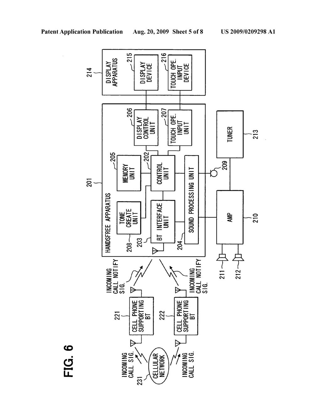 In-vehicle handsfree apparatus - diagram, schematic, and image 06