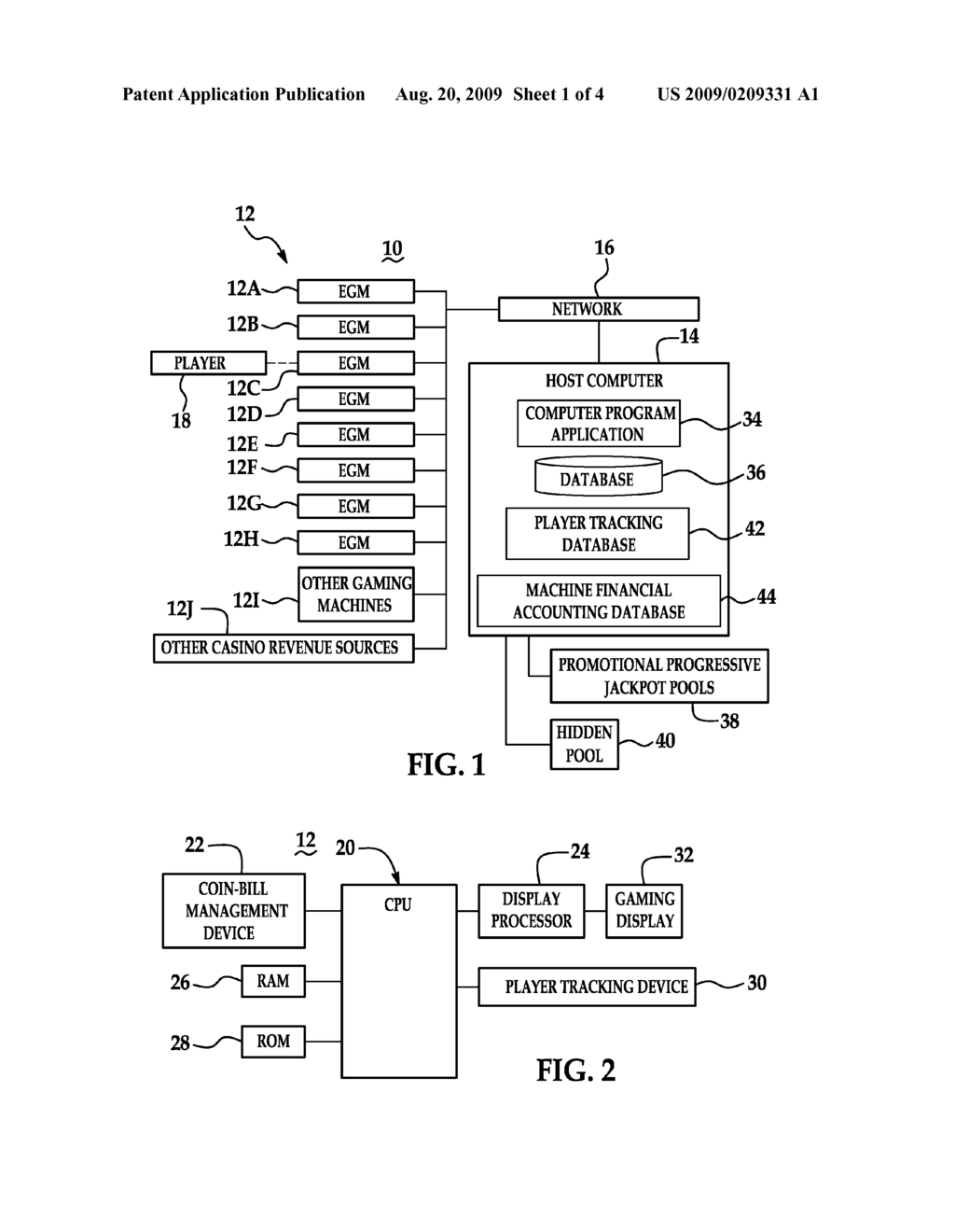 Method for Establishing Promotional Progressive Jackpot Pools from First and Second Gaming Machines with Different Theoretical Hold Value - diagram, schematic, and image 02