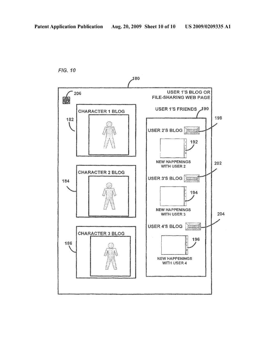 SYSTEM AND METHOD OF AUTOMATIC ENTRY CREATION FOR BLOGS, WEB PAGES OR FILE-SHARING SITES BASED ON GAME EVENTS - diagram, schematic, and image 11