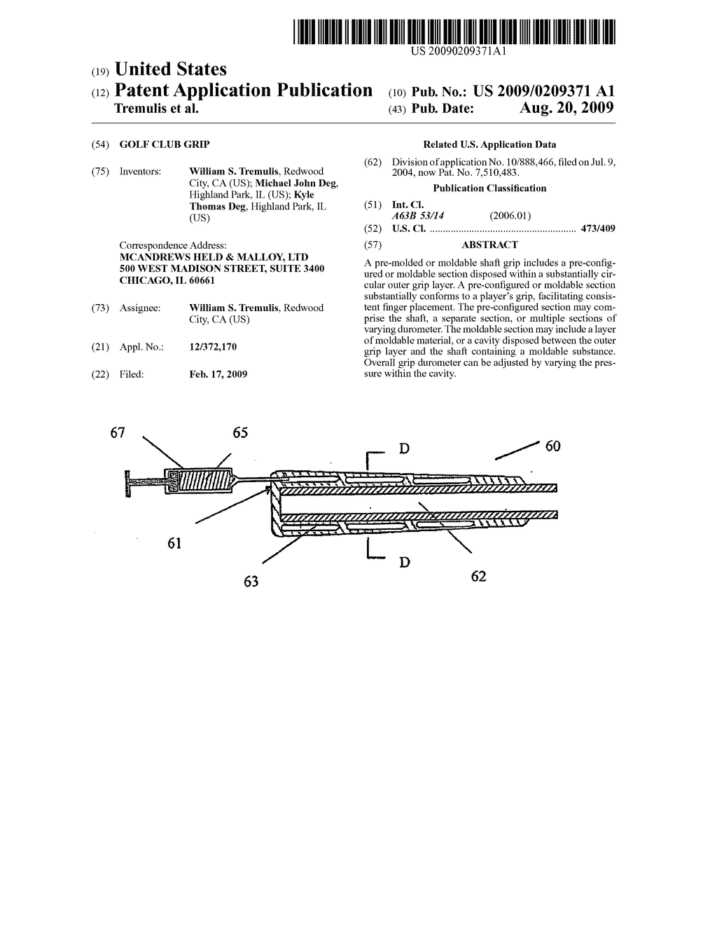 Golf Club Grip - diagram, schematic, and image 01