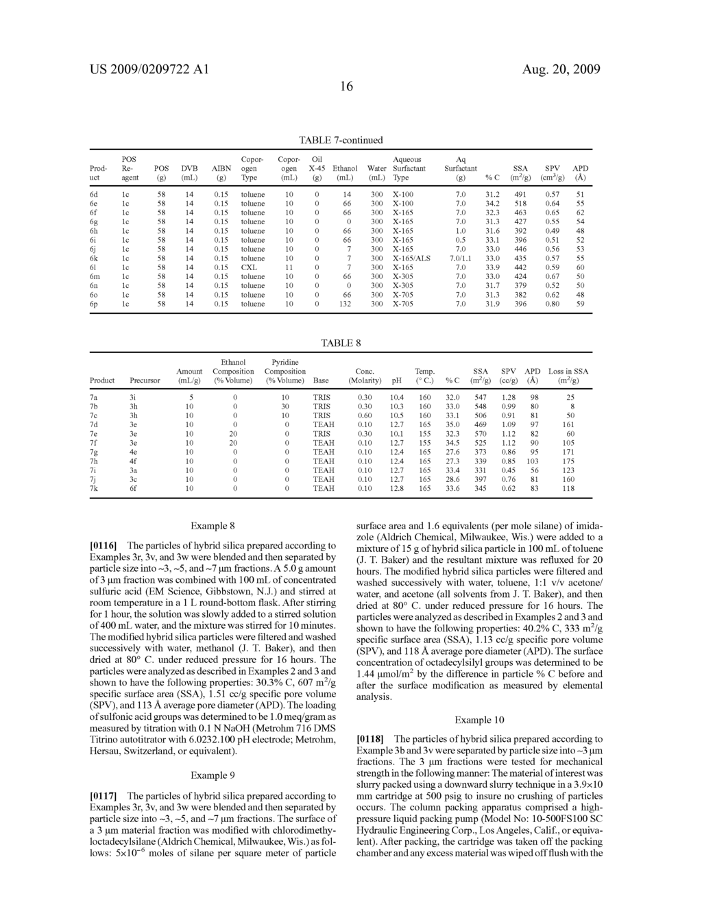 POROUS INORGANIC/ORGANIC HOMOGENOUS COPOLYMERIC HYBRID MATERIALS FOR CHROMATOGRAPHIC SEPARATION AND PROCESS FOR THE PREPARATION THEREOF - diagram, schematic, and image 18