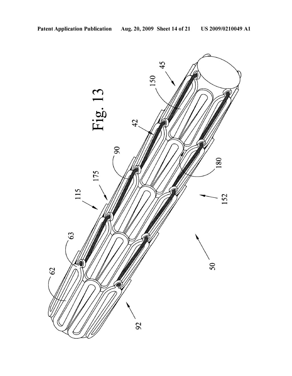 Peripheral overlap stent - diagram, schematic, and image 15