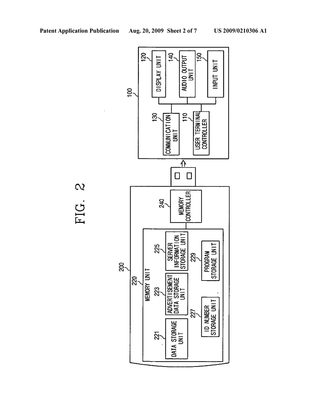 ADVERTISING METHOD AND SYSTEM USING EXTERNAL MEMORY DEVICE - diagram, schematic, and image 03