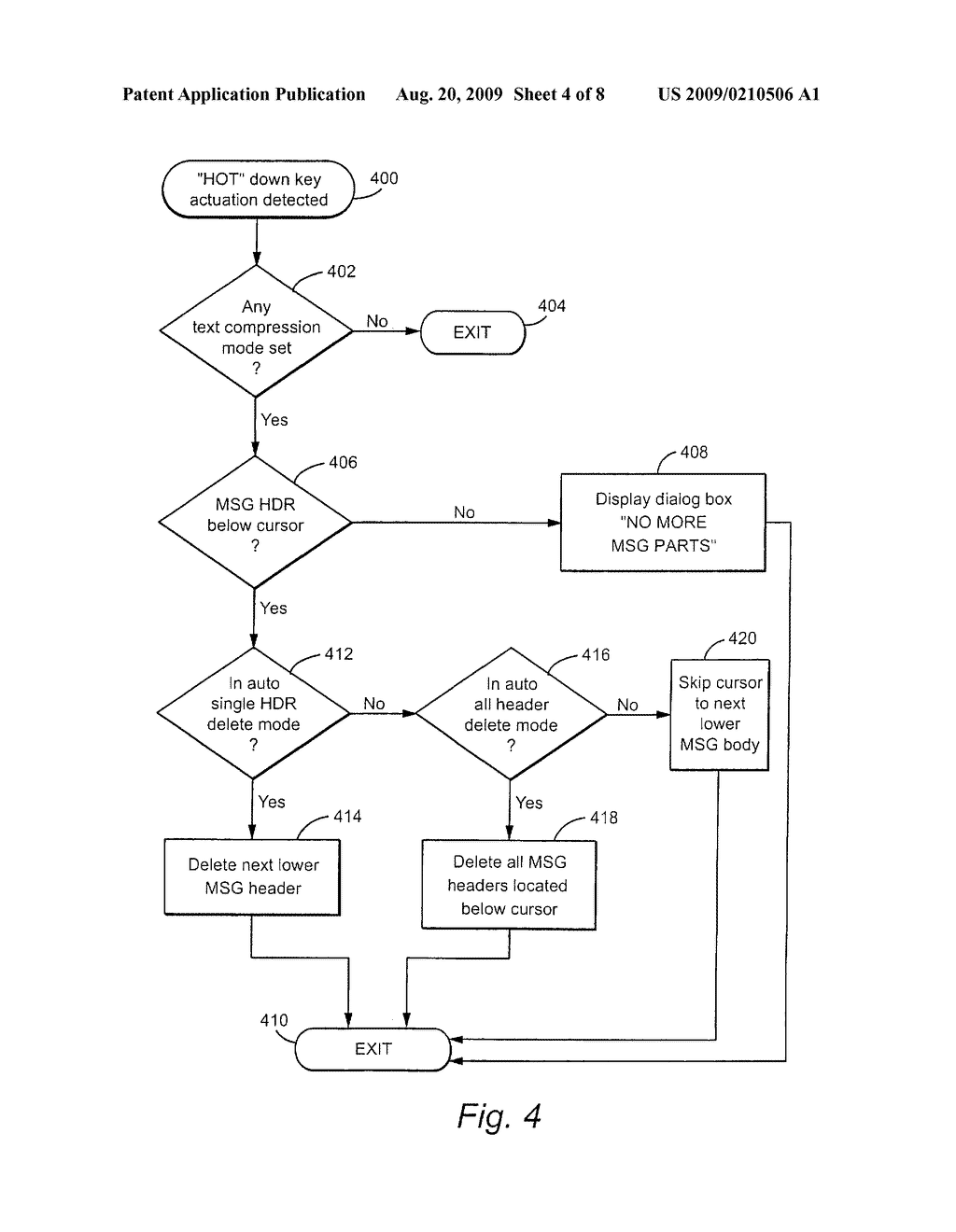 COMPRESSIBLE DISPLAY OF E-MAIL MESSAGE STRING TO FACILITATE READABILITY - diagram, schematic, and image 05