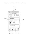 Mobile communication device equipped with touch screen and method of controlling the same diagram and image