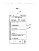 Mobile communication device equipped with touch screen and method of controlling the same diagram and image