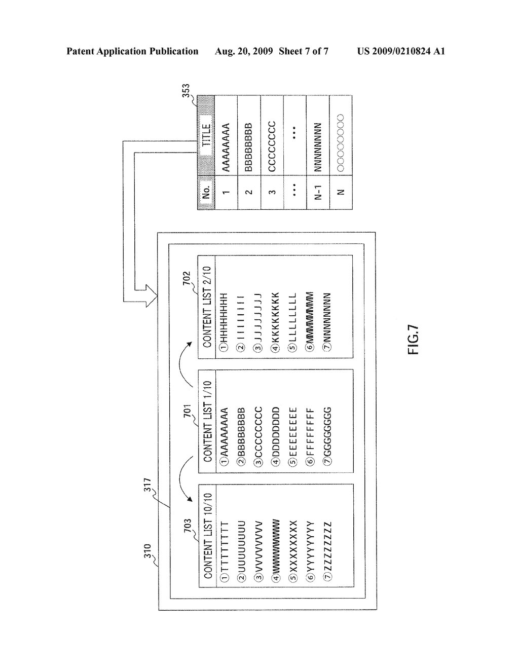 CONTENT LIST DISPLAY APPARATUS AND CONTENT LIST DISPLAY METHOD - diagram, schematic, and image 08